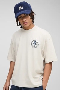 Camiseta oversize de corte holgado para hombre, con hombros caídos, de algodón grueso, estilo streetwear, camiseta lisa, proveedor de logotipos personalizados - Product Image 4