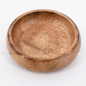 ชุดชามไม้มะม่วงทรงกลมสำหรับเสิร์ฟ4ชิ้นชามเกรดปลอดภัยสำหรับซุปสลัดข้าวอาหารเย็นและห้องครัวใช้ในบ้าน - Product Image 2