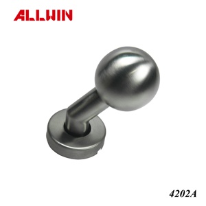 Bouton de porte cylindrique contemporain en acier inoxydable avec poignée de façade Design moderne pour hôtels et fenêtres - Product Image 3