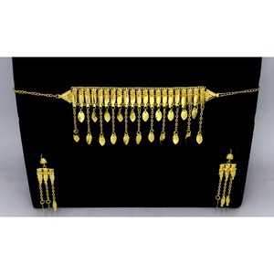 MartaSha High Quality Gold Plated Pure Brass Jewellery Set Traditional UAE Dubai Designer for <b>Weddings</b> and Parties - Product Image 3