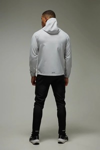 เสื้อแจ็คเก็ตกันลมมีฮู้ดสีเทาอ่อนสำหรับผู้ชาย สไตล์สปอร์ต ผลิตจากโพลีเอสเตอร์ เหมาะสำหรับใส่ในฤดูใบไม้ร่วง พร้อมซิปปิด - Product Image 6