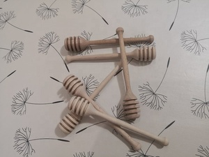Cuillère à miel en bois naturel écologique avec finition miroir et long manche pour le camping et la cuisine - Product Image 2