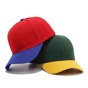หมวกแก๊ปแบบ Snapback ปรับได้ 6 แผง สำหรับทุกเพศ ผ้าแคนวาสสีตัดกัน สไตล์ลำลองสำหรับผู้ใหญ่ เหมาะสำหรับฤดูใบไม้ผลิและฤดูร้อน ดีไซน์สีพื้นแบบ Color Blocking - Product Image 1