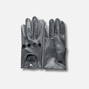 OEM Black Acrylic/Cotton Touchscreen Driving <b>Gloves</b> Adult Motorcycling Perforated Palm Open Finger Design Custom Sports Outdoor - Product Image 5