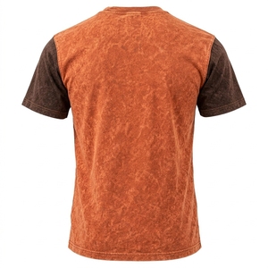 Camiseta para Hombre con Lavado Ácido, de Alta Calidad, Estilo Vintage, Tejido de Algodón, Cómoda, Transpirable, para Uso Diario y Streetwear - Product Image 2