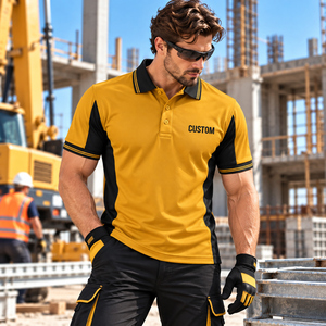 Ropa de Trabajo Resistente que Absorbe la Humedad, Camiseta Polo de Trabajo para Hombre, Logotipo Personalizado, Manga Corta, Uniforme Corporativo - Product Image 3