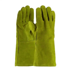 Guantes de Soldadura de Seguridad de Cuero Reforzado de Alta Calidad, Certificados CE, Libres de Látex, Resistentes a la Abrasión y al Calor - Product Image 4