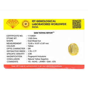 5.1 Carat Oval Cut Yellow Sapphire Loose Gemstone for Fine Jewelry - Product Image 4