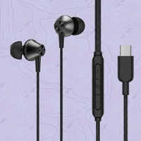 Écouteurs intra-auriculaires filaires personnalisés OEM en métal, type C, stéréo, basses profondes, avec micro pour smartphone, ordinateur portable, tablette, PC, jeux et musique