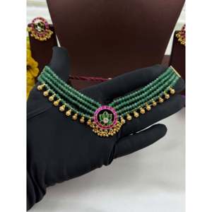 Fine Jewelry Set Poonam Pachi Kundan Choker-Indian Ethnic Artificial Jewellery - Product Image 4