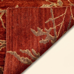Rust <b>Red</b> <b>Wool</b> Hand Tufted Non-Slip Eco-Friendly Modern Abstract Botanical Branch Silhouette Thick Pile Rug for Living Room Hotel - Product Image 5