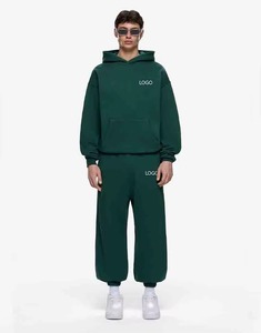 Ensemble de survêtement unisexe en molleton 100 % coton 400g, séchage rapide, respirant, imprimé, avec logo personnalisé, pour l'hiver - Product Image 1