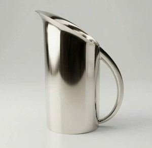 Carafe à eau en acier inoxydable de qualité supérieure avec couvercle, carafe décorative en métal pour jus, eau, thé, café et boissons froides - Product Image 1