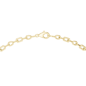 Collier Pendentif Rivière en Or Jaune 18 carats Plaqué Rhodium, Taille Émeraude, avec Pierres Latérales en Diamants de Laboratoire Certifiés Couleur E - Product Image 4