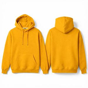 Sweat à capuche doublé brodé uni pour homme, automne-hiver, 100% coton polyester, haute qualité, logo personnalisé, pull-over écologique - Product Image 2