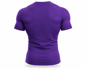 <b>Men's</b> Purple <b>Compression</b> Gym T <b>Shirt</b> Quick Dry Fitness Workout Tee Moisture Wicking Athletic Training Running Sportswear Custom - Product Image 3