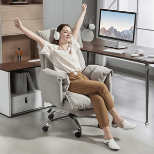 Sedia da Ufficio Confortevole in Pelle PU con Meccanismo di Regolazione Maniglia in Nylon, Sedia da Ufficio per Casa e Ufficio con Funzione Massaggio - Nessuna Spedizione nei Fine Settimana - Product Image 6