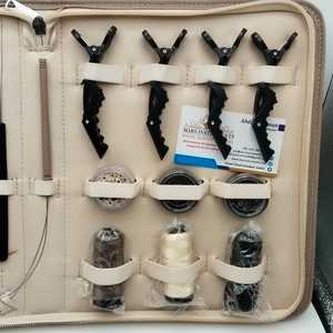 Kit d'outils pour extensions de cheveux : pinces à micro-perles, pinces à sertir, ciseaux et aiguilles à deux trous - Product Image 3