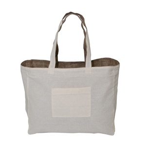 Bolsa Tote Reversible de Doble Cara, Estilo de Vida Diario Único, Ecológica, de Yute y Algodón, Tipo Convertible para Uso en Ambos Lados - Product Image 5