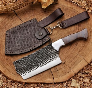 Couteau de cuisine personnalisé à lame en acier au carbone, manche en bois, ambidextre, compatible lave-vaisselle, multi-usages, pour le bricolage - Product Image 2