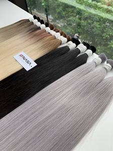 Extensiones de Cabello Virgen al por Mayor, 100g, Color Claro, 65cm de Largo, Grado Remy, Cabello Humano Vietnamita, Doble Trama a Máquina, Liso/Ondulado - Product Image 5