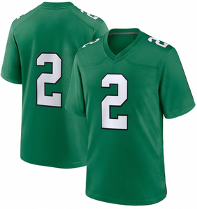 Custom Green American Football Jersey V Neck Team Uniform OEM Private <b>Label</b> Custom <b>Name</b> Number Sublimation Wholesale - Product Image 1