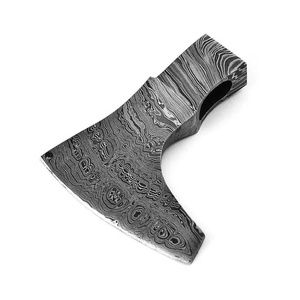 Hacha Jexmoo Personalizada Hecha a Mano con Cabeza de Acero de Damasco de Primera Calidad con Patrón Trenzado y Funda de Cuero, Regalo para Papá - Product Image 1