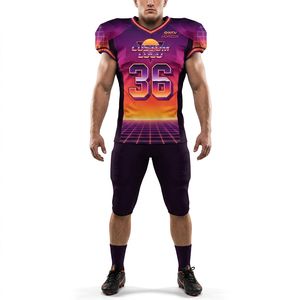 Jersey de Fútbol Americano Personalizado, Secado Rápido, Transpirable, Uniforme de Equipo por Sublimación, MOQ Bajo, OEM, ODM, Venta al Por Mayor - Product Image 1