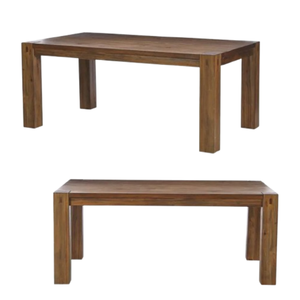 Table à manger en bois massif Table basse de qualité supérieure Mobilier durable de style moderne pour la salle à manger et le salon en vente! - Product Image 4