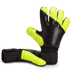 Professional Soccer Goalkeeper Gloves Leather Anti-Slip Finger Protection Adjustable <b>Wrist</b> <b>Strap</b> Hook Loop Closure Unisex - Product Image 6