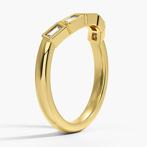 Bague en diamant taille baguette sertie alternée LR - Product Image 2