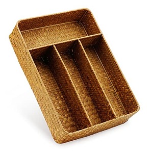 Seagrass <b>Storage</b> <b>Basket</b> with Compartments Utensil Tray for Organization Handmade <b>Storage</b> <b>Basket</b> Wholesale Made in Viet Nam - Product Image 2