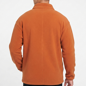 Vestes polaires pour hommes, lourdes, douces et chaudes, avec poche poitrine, col rabattable, manteau polaire d'hiver pour activités extérieures - Product Image 2