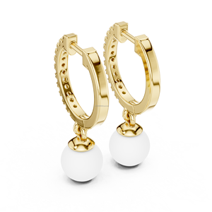 Un diamante para ti solo MOSSANITE 10K GOLD Pendientes de joyería atractivos hechos a mano - Product Image 6