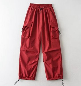 Pantalones Cargo Casuales de Cintura Alta para Mujer, Diseño Modesto, Otoñales, 100% Algodón Canvas, Bordados, Bolsillos Grandes, Ecológicos, de Secado Rápido - Product Image 3