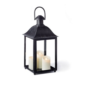 Hot Selling Portable Eco-Friendly <b>Set</b> Of 2 Pcs Black Color Metal Candle <b>Lantern</b> With Matt Black Finish <b>Lantern</b> for Home & Hotel - Product Image 5