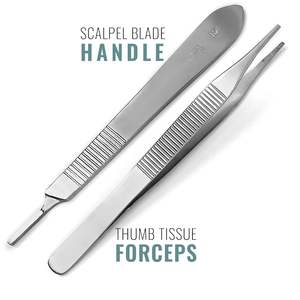 Kit Completo de Práctica de Sutura de 52 Piezas, Almohadilla Grande de Silicona, Heridas Precortadas, Herramientas Quirúrgicas de Acero Inoxidable, Juego Reutilizable, Manual - Product Image 6