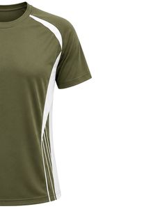 Olive Green And White Quick Dry <b>Polyester</b> Sports T <b>Shirt</b> For Men Custom Team Training Running Jersey Tee Breathable Gym Wear Pro - Product Image 4