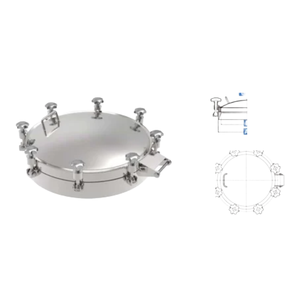 Couvre-trou de visite en acier inoxydable MAPSONS SS304 SS316 pour réservoirs alimentaires, de boissons, de produits chimiques et à usage industriel - Product Image 5