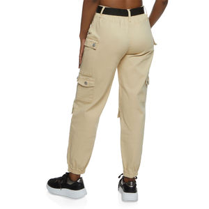 Pantalones de Moda para Mujer 2026, Precio de Fábrica, Transpirables, con Cierre de Cordón, Corte Regular, Cintura Alta, Rectos - Product Image 3