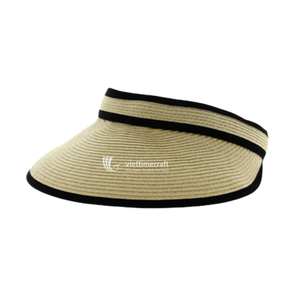 Sombrero de Paja con Visera, Estilo Y2K, Plegable, para Playa y Deportes, con Lazo y Detalles a Cuadros, para Mujer, Verano, Aire Libre - Product Image 4