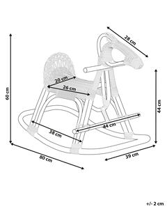 Chaise berçante en rotin tressé, mobilier pour enfants, chaise de jeu pour bébé. - Product Image 6