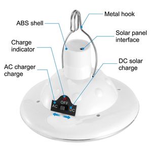 Linterna LED Portátil para Camping, Lámpara Solar Colgante con Bombilla de Emergencia para Aventuras al Aire Libre - Product Image 2