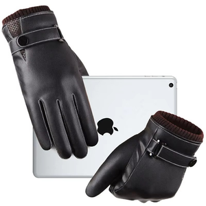 Nouveaux gants de sport d'hiver unisexes en cuir respirant de haute qualité, personnalisés, à écran tactile, fabriqués au Pakistan - Product Image 3