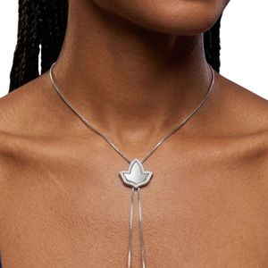 Silver Bolo Lariat <b>Necklace</b> with Bird Shape Pendant <b>Long</b> Double Drop Chain Multicolor Bead Ends Elegant Women Fashion Jewelry - Product Image 4