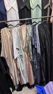 2026Best Selling Kaftan Abaya Handmade Turkish Floor Length Long Sleeve V Neck Polyester Regular Fit Casual Evening Party <b>Flared</b> - Product Image 5