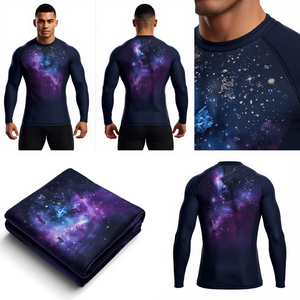 Camiseta Deportiva con Pedrería Midnight Galaxy para Hombre - Product Image 3