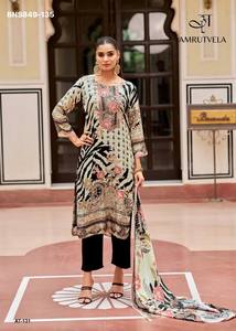 Muselina de viscosa de buena calidad con estampado digital, conjunto de salwar-kameez y dupatta con trabajo artesanal, fabricante de Surat - Product Image 5