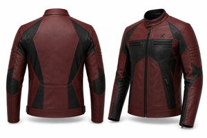 Chaqueta de Motocicleta de Cuero Estampada Totalmente Personalizada |   Adultos |   Vino Tinto, Negro, Marrón, Azul |   Fabricante OEM ODM |   Diseño Premium - Product Image 3
