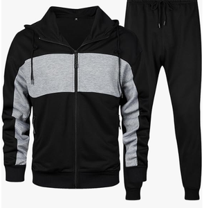 Sudadera con Capucha para Hombre, Diseño Color Block, Manga Larga, Cordón Ajustable, Bolsillos Laterales, Corte Regular, Ropa de Otoño - Product Image 3